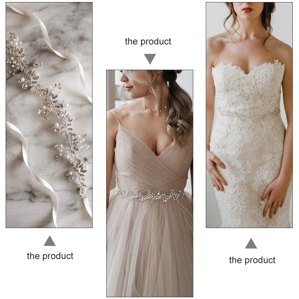 Wedding Dress Belts for Bride Bridesmaid Bridal Rhinestone