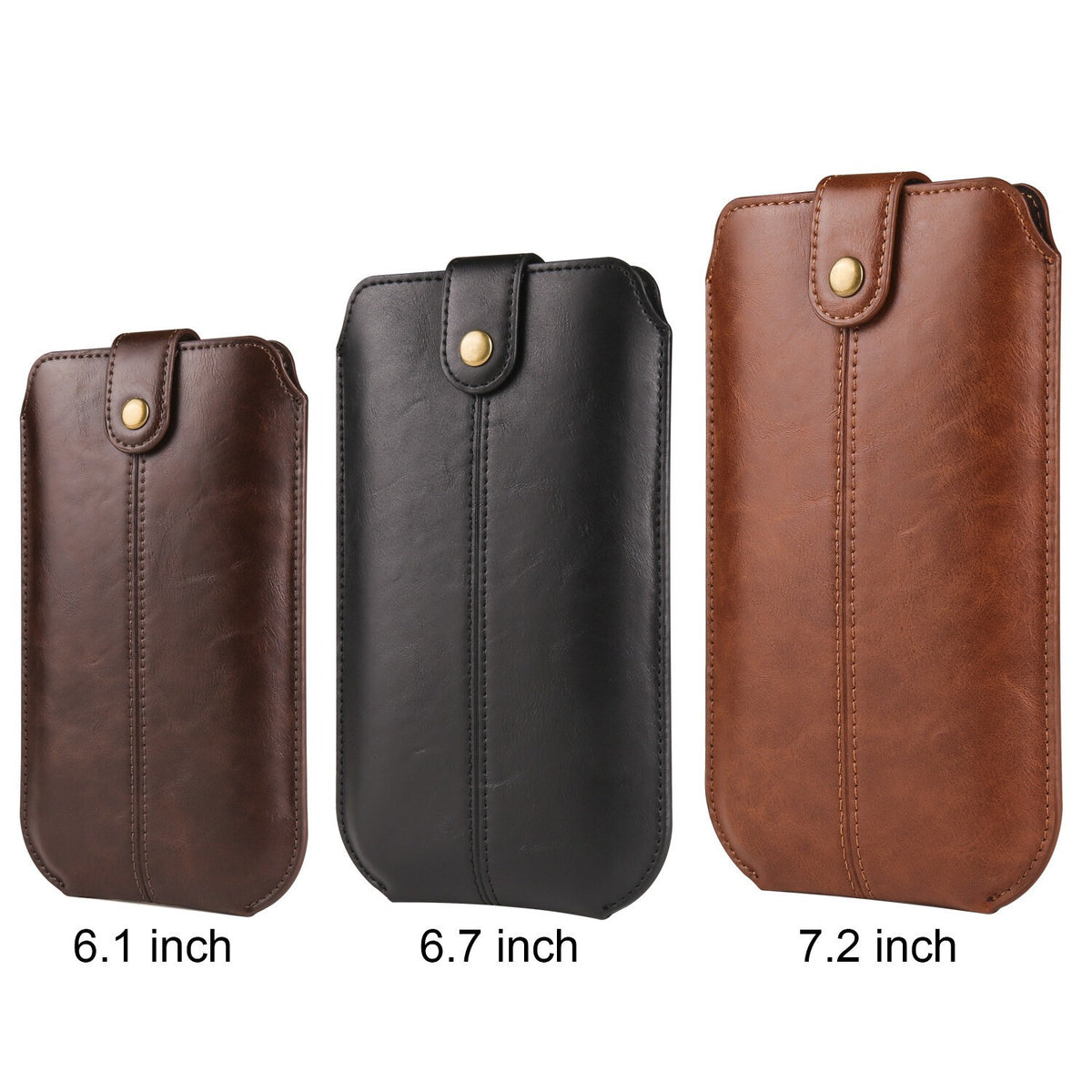 Men Leather Mobile Phone Pouch Holster Belt Bag Universal Phone Bag Covers Case