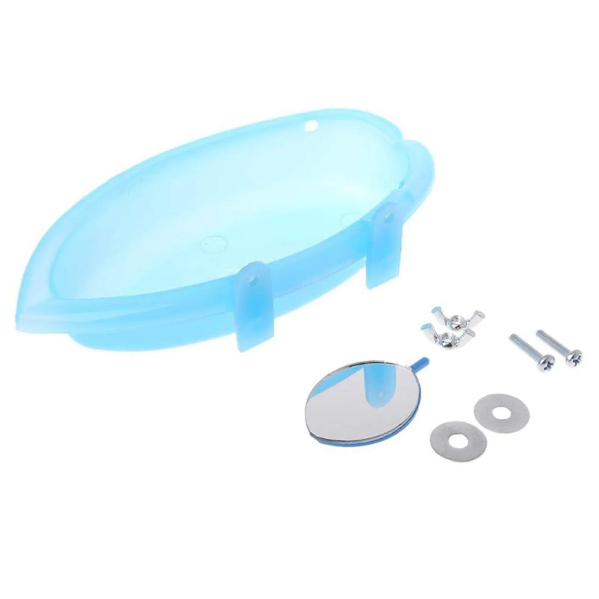 Bird Water Bath Tub for Pet Cage Hanging Bowl Parrot Parakeet Bird Bath+Mirror