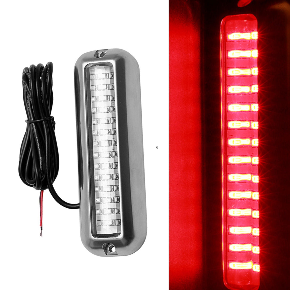 80W Underwater Boat Transom Light 42 LED Lamp Marine Boat For Yacht Taillight
