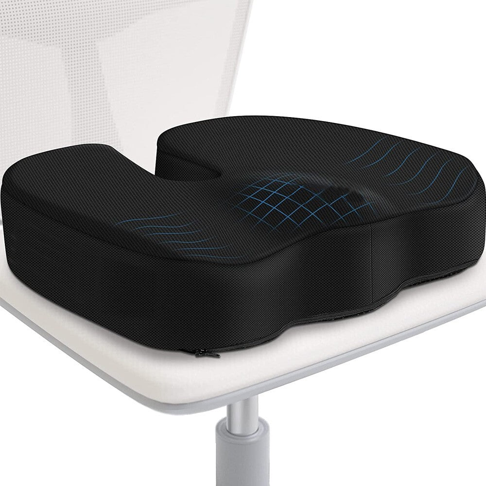 Cushion Seat Pillow Orthopaedic Coccyx Back Pain Relief Memory Foam Office Chair