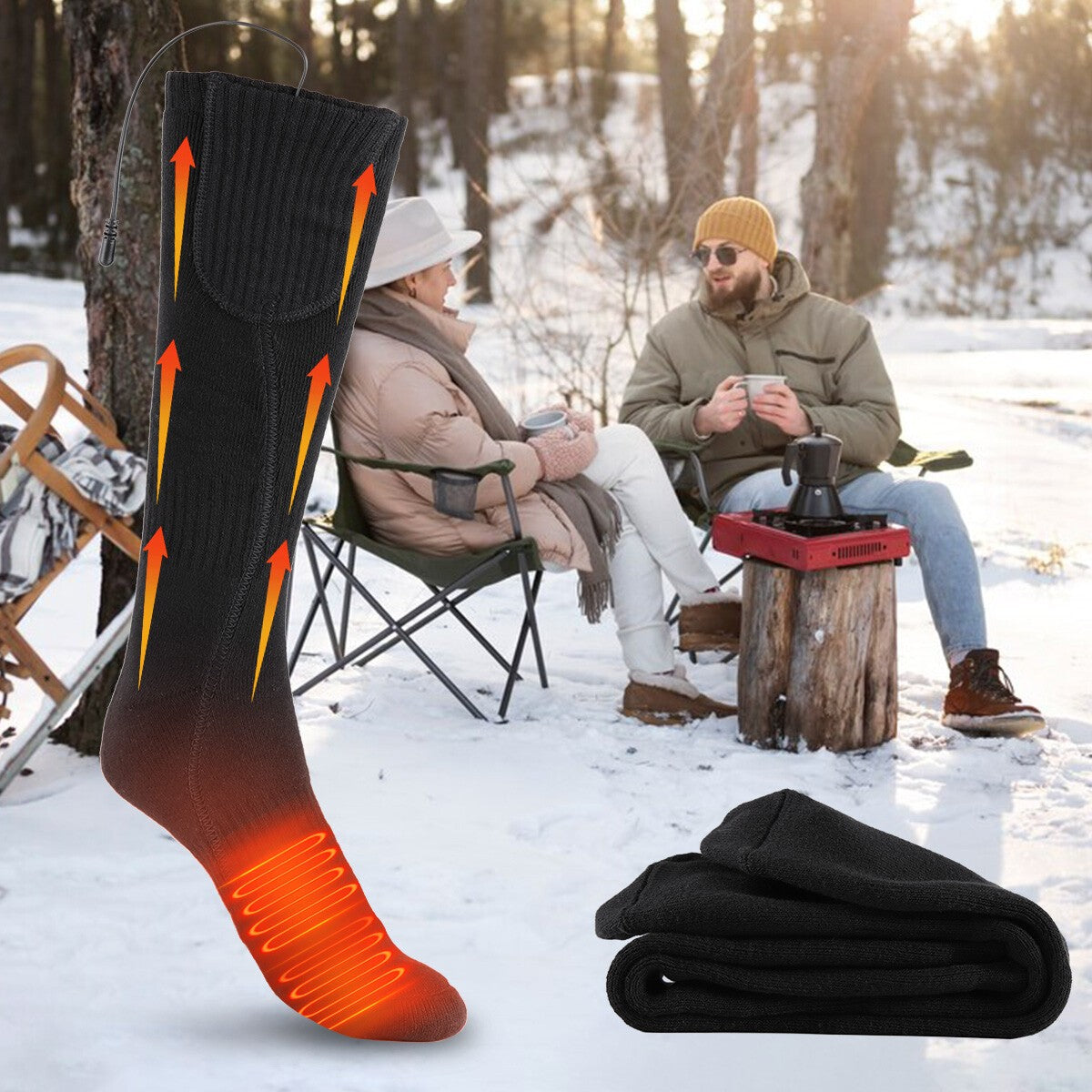 Heating Warm Heated Socks Electric Winter Men Women Ladies Thermal Feet Socks