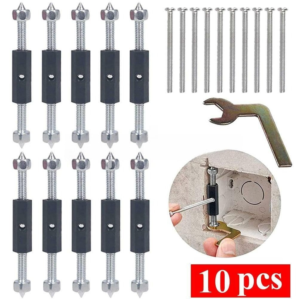10PCS Switch Socket Cassette Screws Support Rod Wall Mount Box Repair Tools Kits