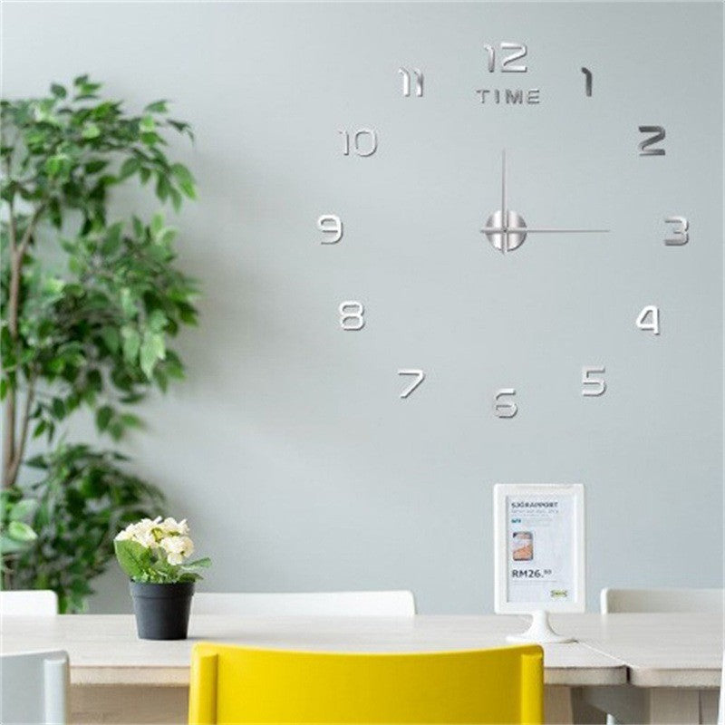 Modern Office Room Home Wall Large Number Sticker DIY Clock Decor Acrylic