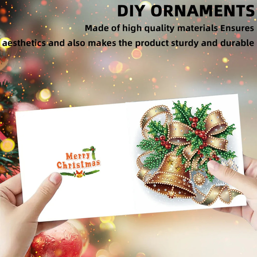 Christmas DIY Diamond Art Painting Greeting Card Set 5D DIY Diamond Painting Set
