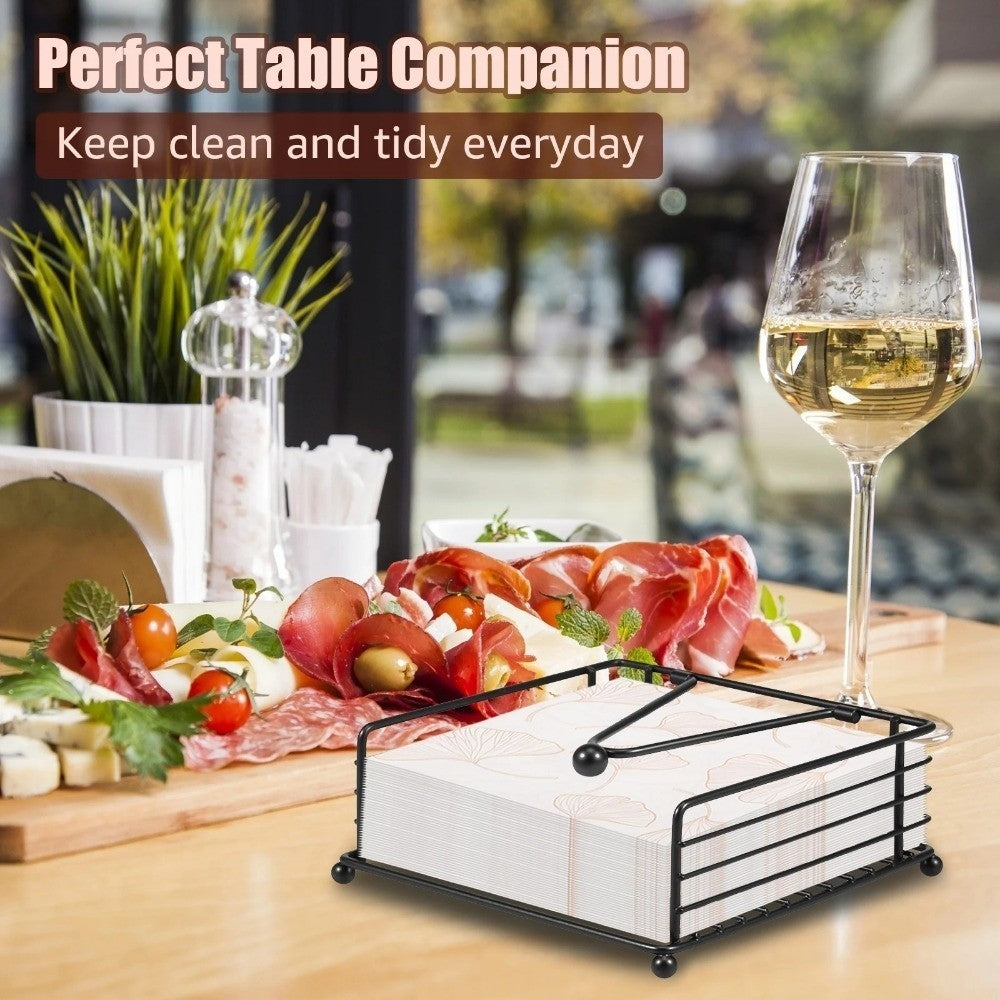 Desktop Metal Napkin Holder & Tissue Dispenser Modern Design Napkin Holder