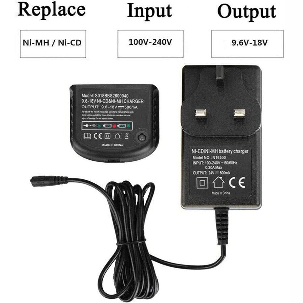 Charger For Black Decker 9.6V-18V A1712 A1718 A18 A12 Ni-MH Ni-CD Battery New