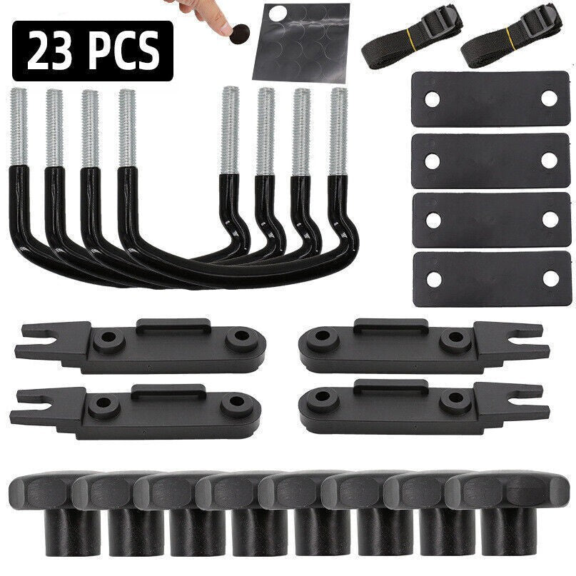 4PCS Stainless Universal Roof Box U-Bolt Clamps Car Van Mounting Fitting Kit UK