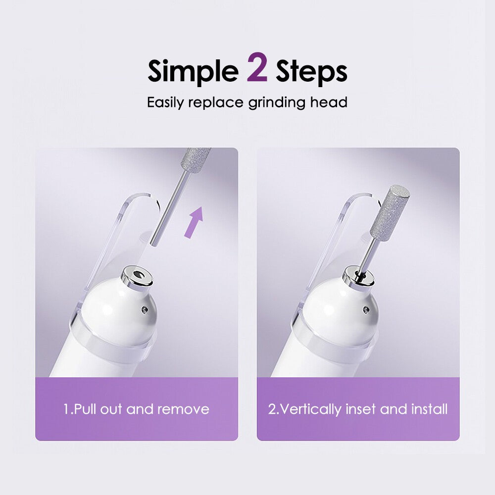 Toe Nail Grinder For Thick Toenails Set Manicure And Pedicure Electric Nail File