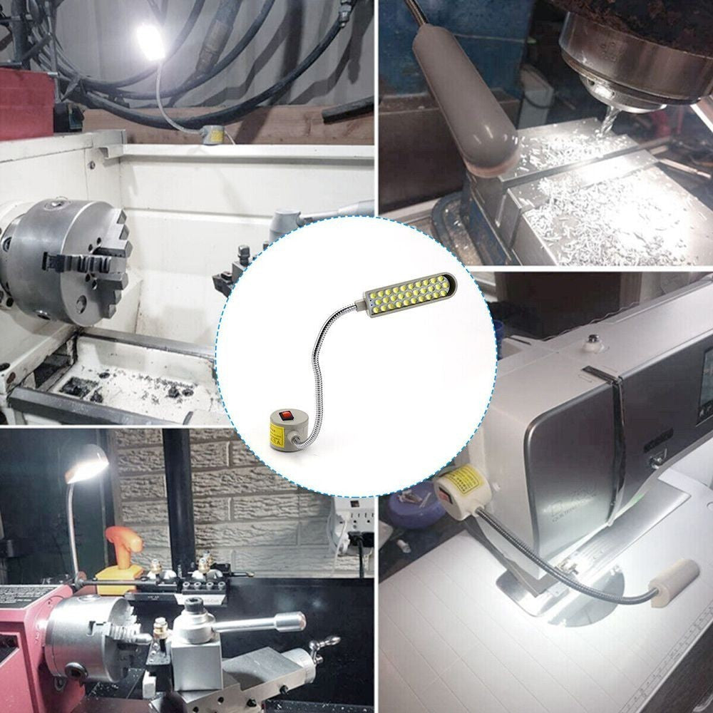 With Magnetic Base Working Lamp 30 LED Gooseneck EU PLUG Sewing Machine Light