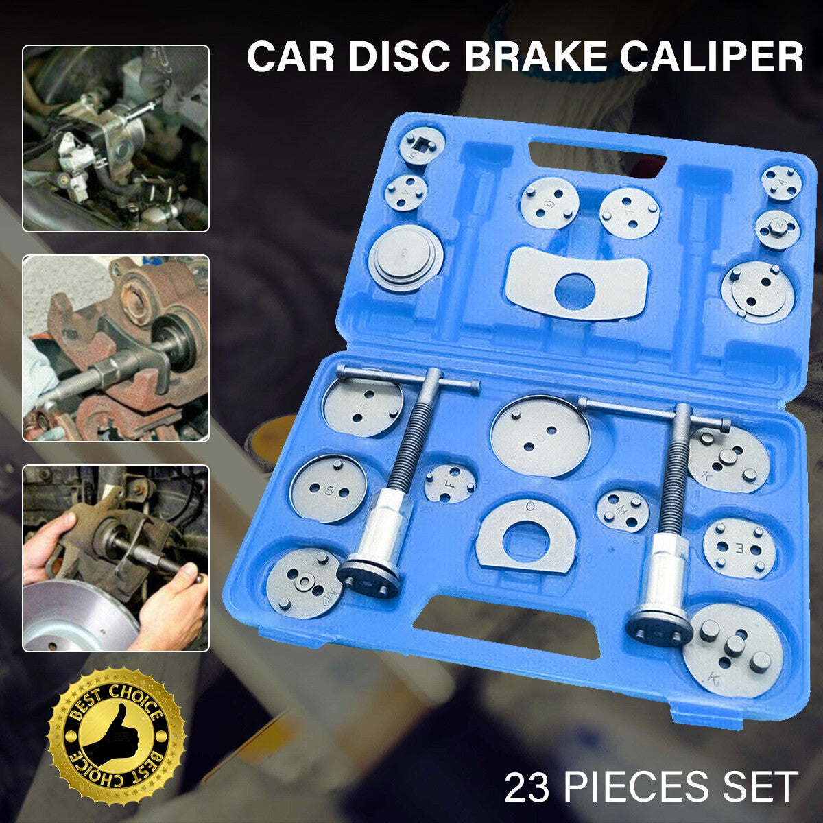 22Pcs Universal Car Disc Brake Caliper Piston Rewind Wind Back Tool Pad Kit Set