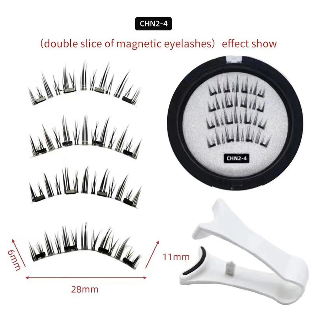 Reusable Natural Magnetic Eyelashes with Applicator No Glue Needed Lashes Kit
