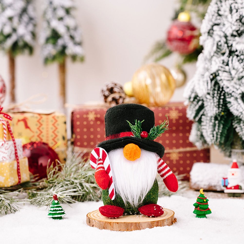 Christmas Gnome Adornment Desktop Gnome Doll Ornament Xmas Gnome Doll