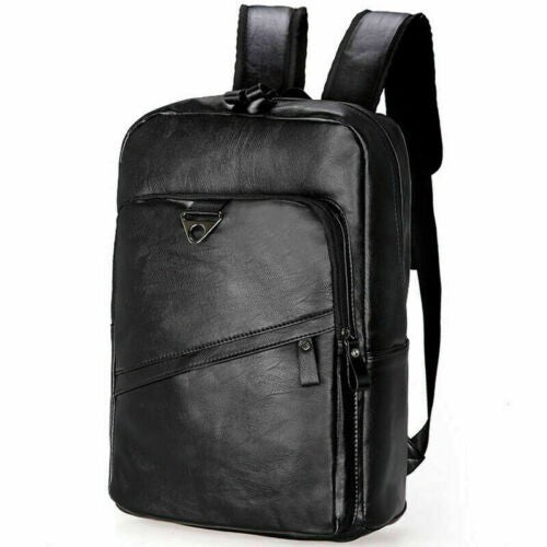 Men's Vintage Style Real Genuine Leather Bag Rucksack Laptop Backpack Brown Bag