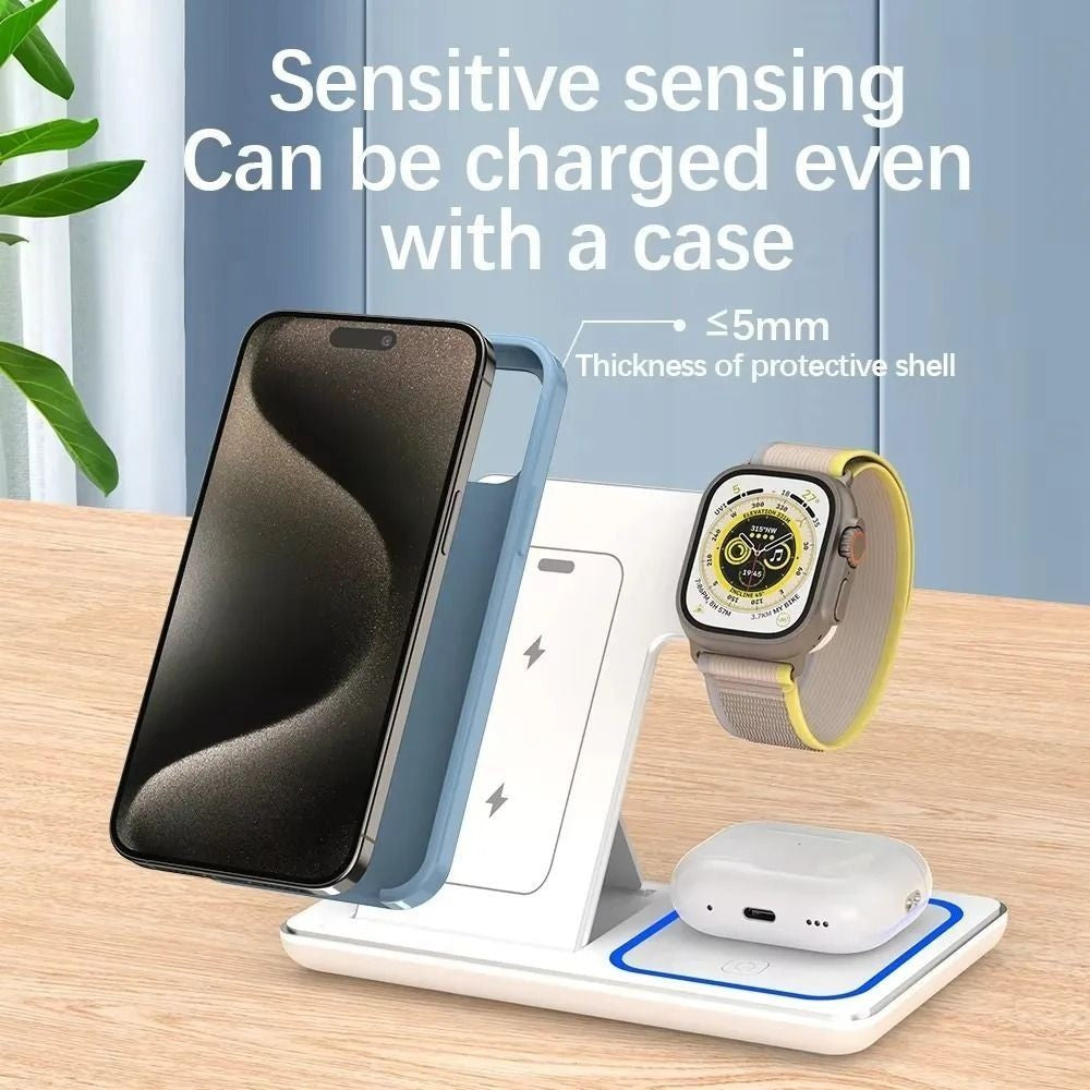 Foldable Wireless Charger Portable Charging Dock Fast Charging Station  Desktop