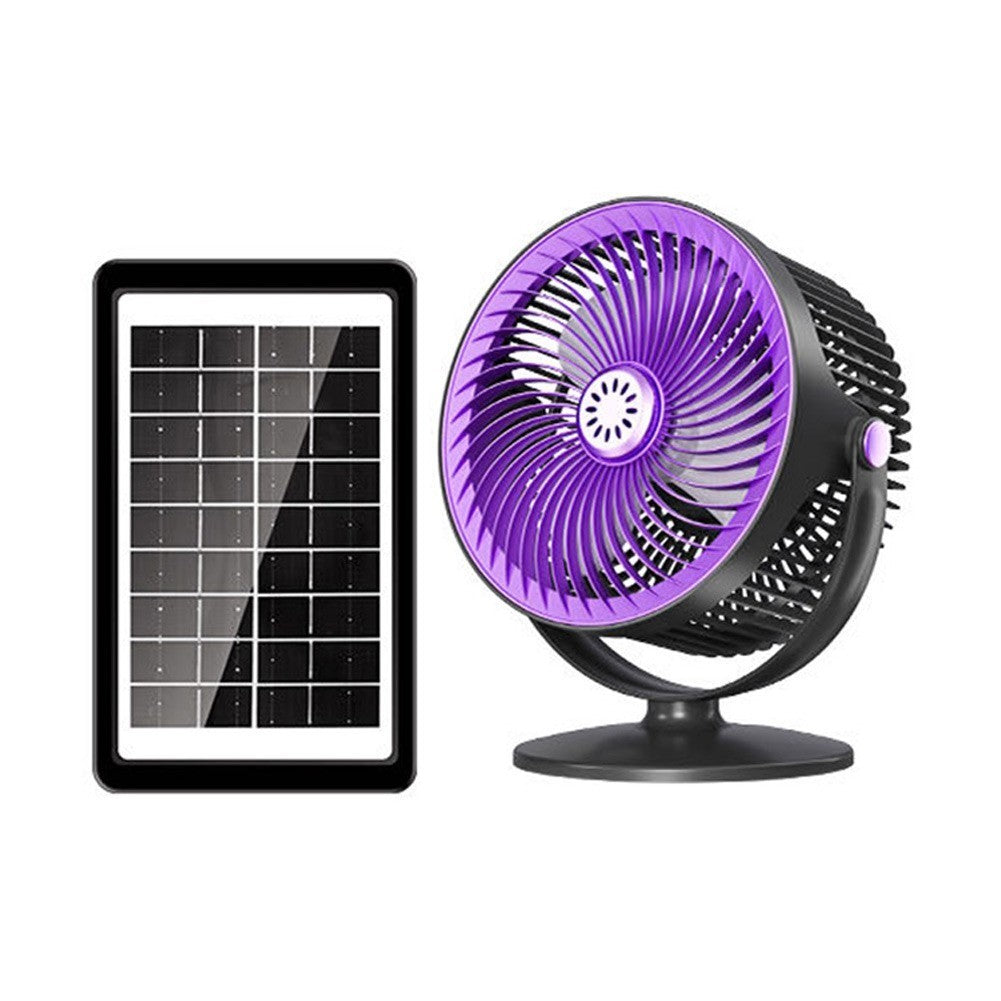 Standing Fan Solar Powered 5 Speed Rechargeable 720deg Airflow Control.*