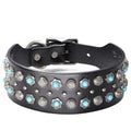 STUDDED DOG COLLAR STRONG BIG DOG COLLARS STAFFY PITBULL HEAVY DUTY L/XL