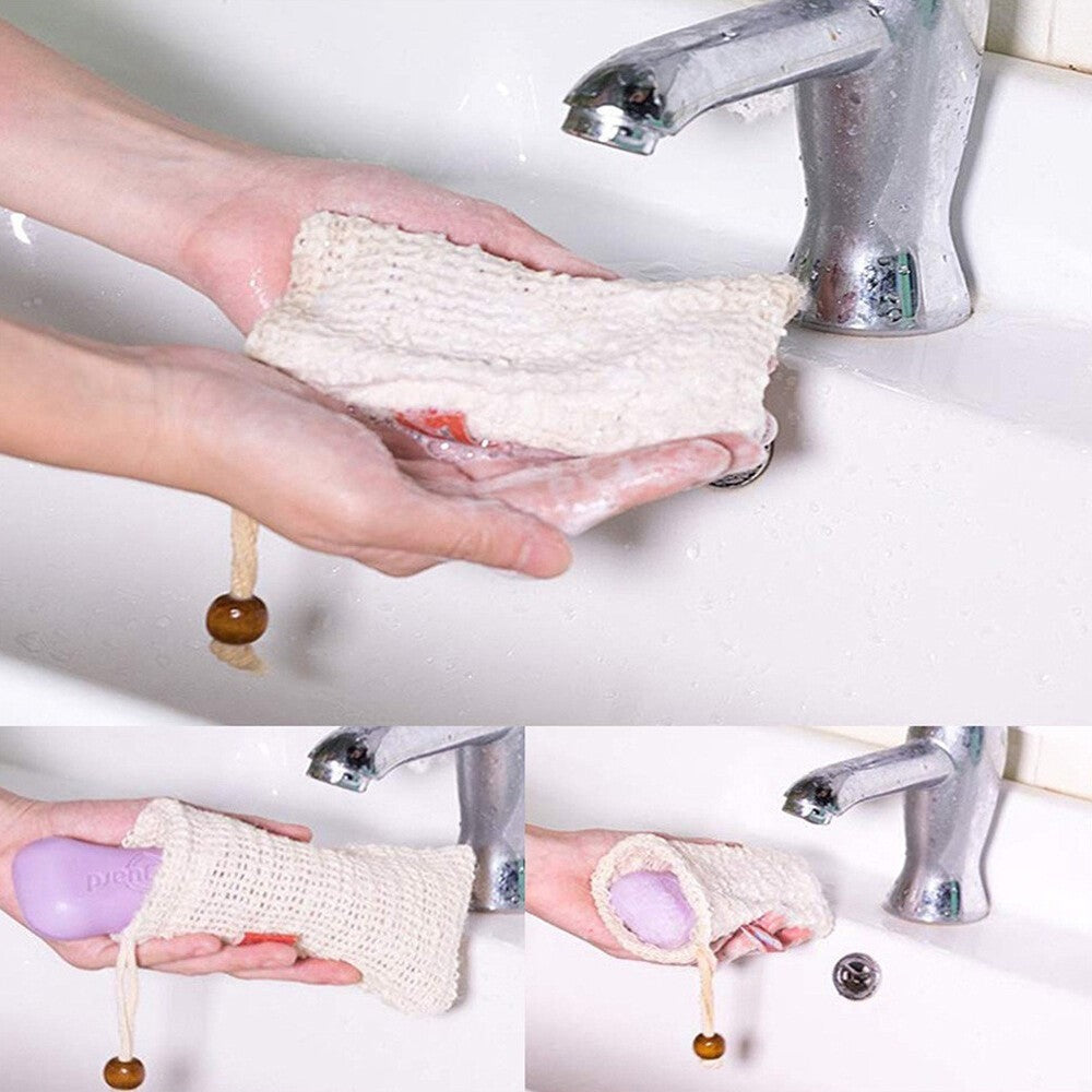 10/20/50 Drawstring Exfoliating Soap Bags Foaming Net Saver Pouch forBath Shower