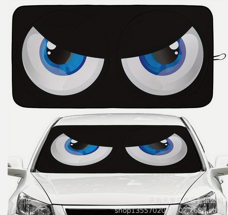 Cartoon Eye Visor Car Windshield Sun Shade SUV Auto Front Window Shield Cover UK