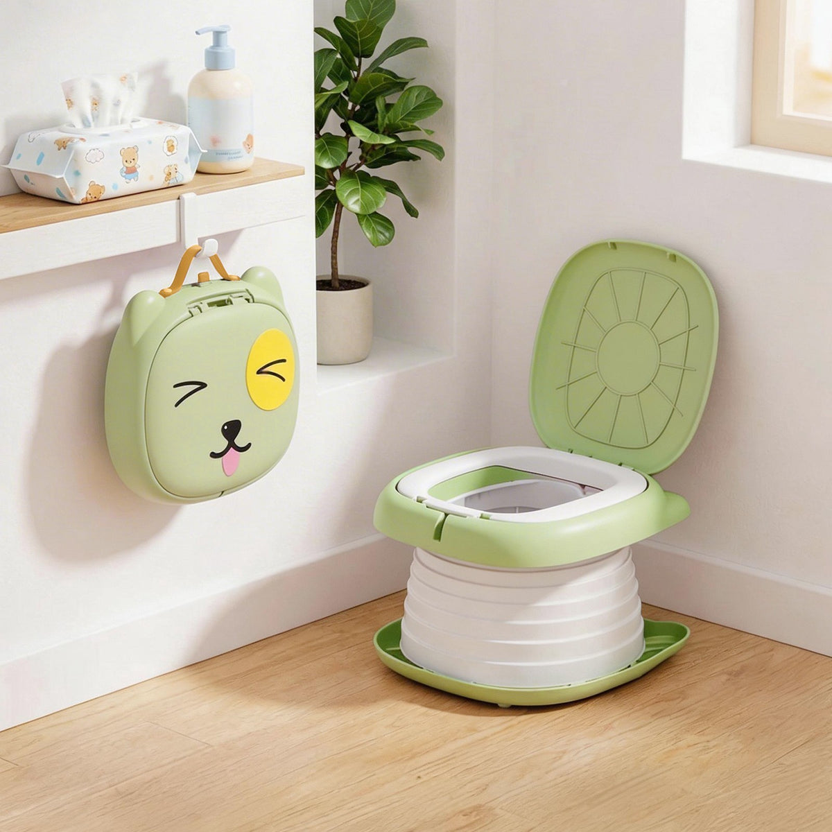 Kids Training Potty Seat Portable Folding Camping Toilet Chair Travel Potty