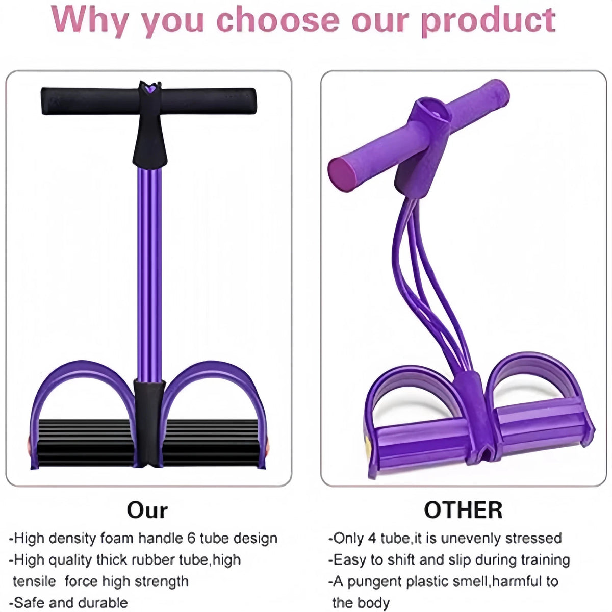 Resistance Bands for Full Body Workout – Portable Exercise Bands with Handles