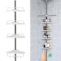 4 Tier Telescopic Bathroom Wall Corner Shelf Rack Shower Caddy Storage Organizer