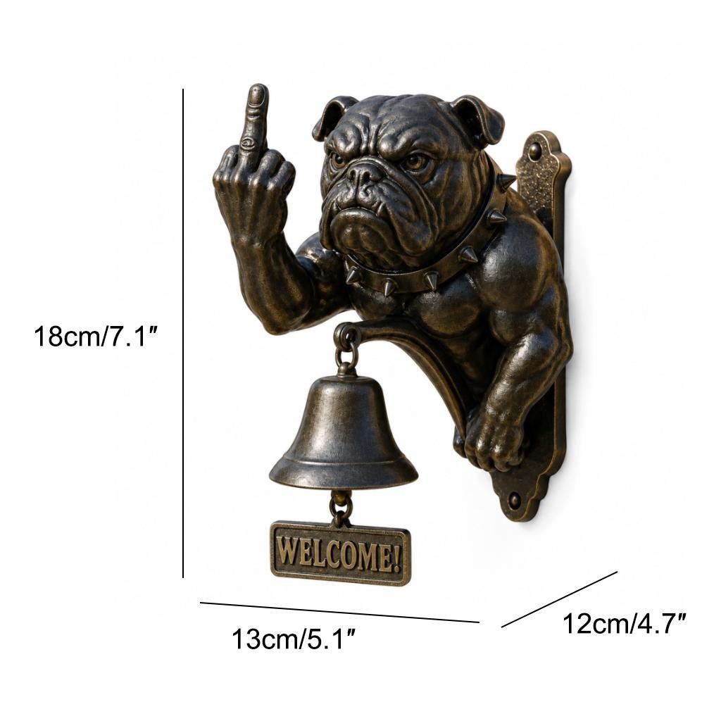 Funny Bulldog Doorbell Bulldog Design Rustic Cast Iron Doorbell Door Ring Decor