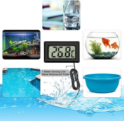 5x Thermometer Temperature Meter Gauge with Waterproof Sensor Probe Digital LCD