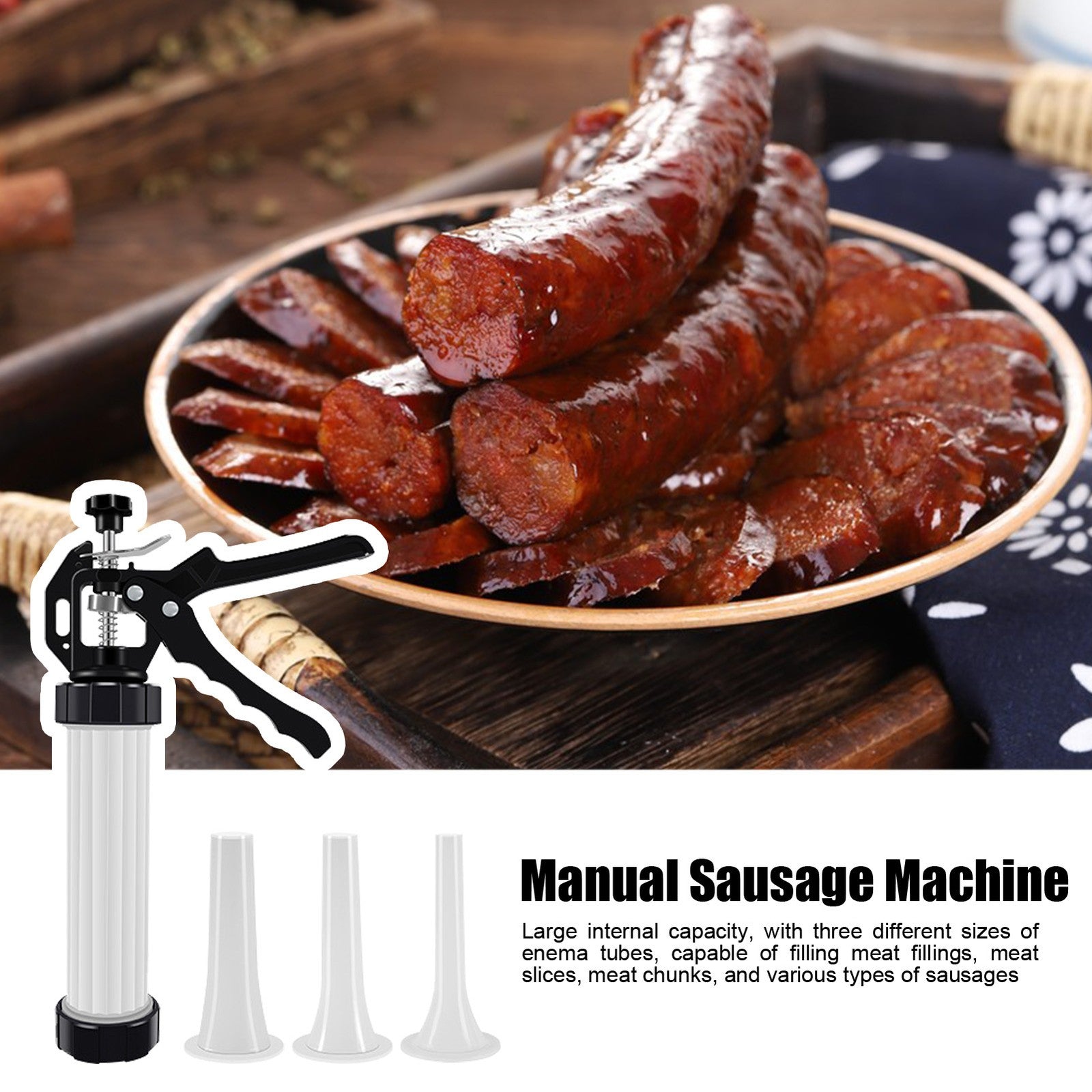 Sausage Maker Sausage Stuffer Manaul Meat Syringe Kitchen Homemade Tool