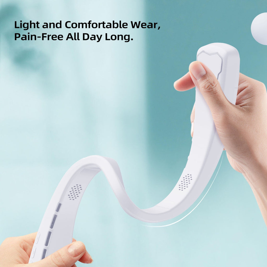 Sporty Bluetooth Neck Fan Cooler 4000mAh USB Rechargeable Portable 1pack