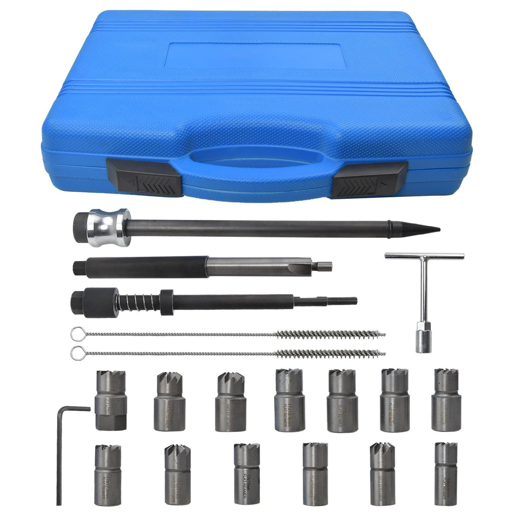21 Pcs Diesel Injector Seat Cutter Repair Kit For Delphi Bosch Car Van Engines