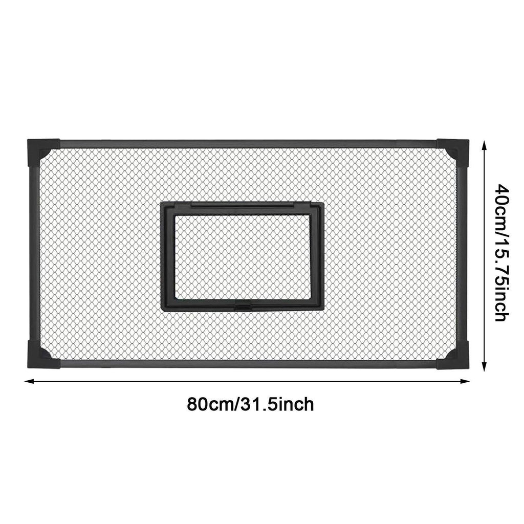 Fish Tank Lid Self Assembly Anti Jump Net Cover Magnetic Black Aquarium Hood