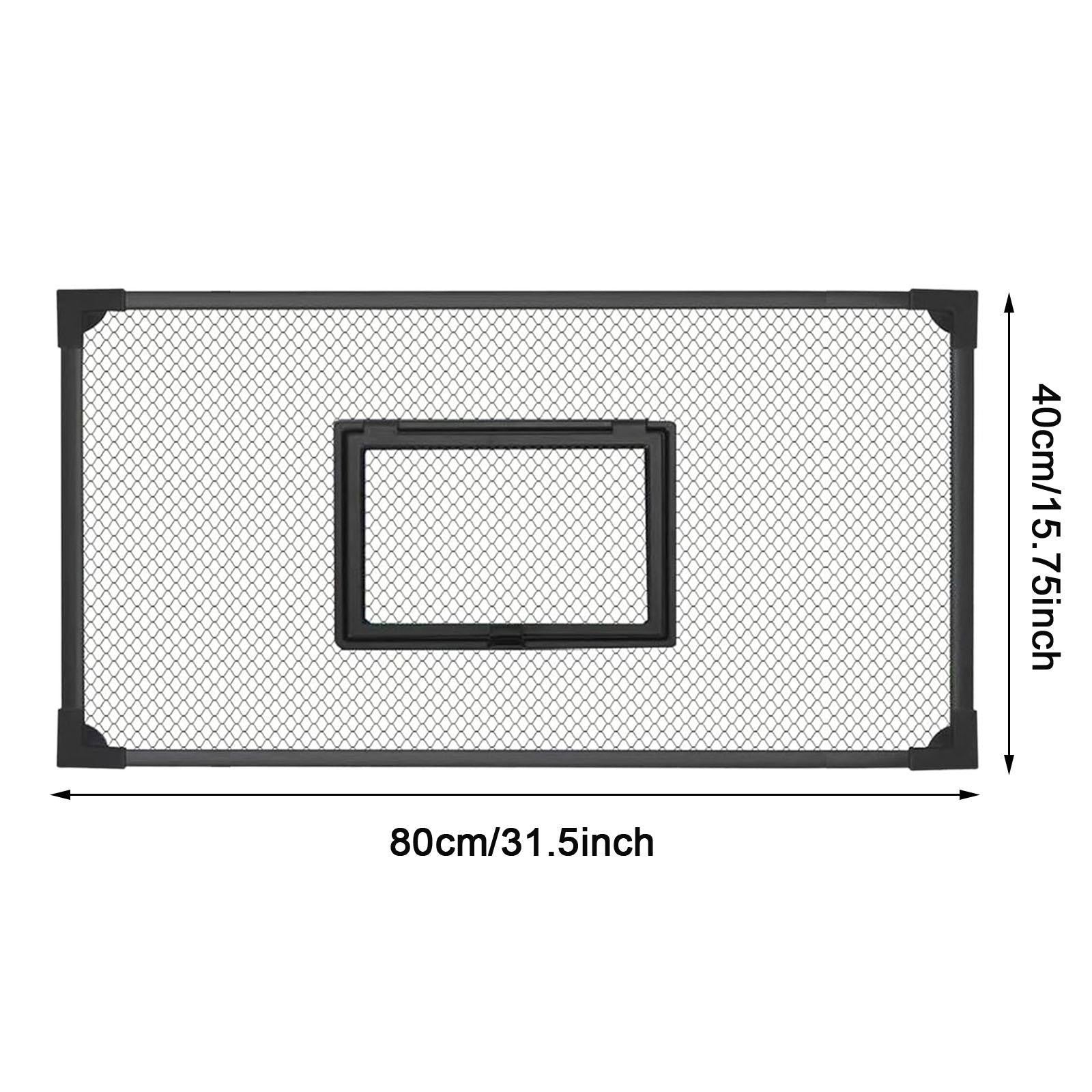 Fish Tank Lid Self Assembly Anti Jump Net Cover Magnetic Black Aquarium Hood