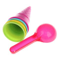 5Pcs Ice Cream Toys Cone Scoop Sets Beach Sand Toys Kids Summer Play Game