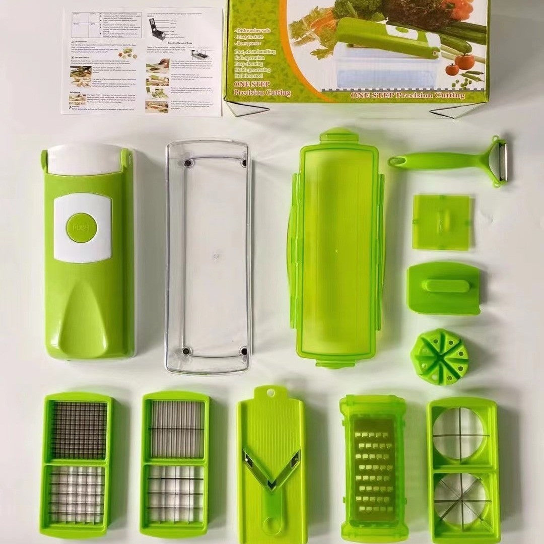 12pcs Super Slicer Plus Vegetable Fruit Peeler Dicer Cutter Chopper Nicer Grater
