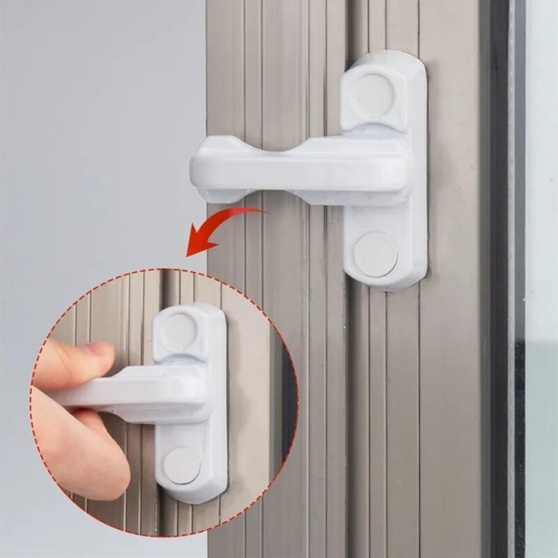 20PCS  White Window Safety Locks UPVC Door Sash Jammer Security Restrictor Lock
