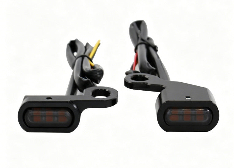 For Harley Dyna 1999-17 LED Turn Signal Light Mini Indicator Light Blinker Smoke