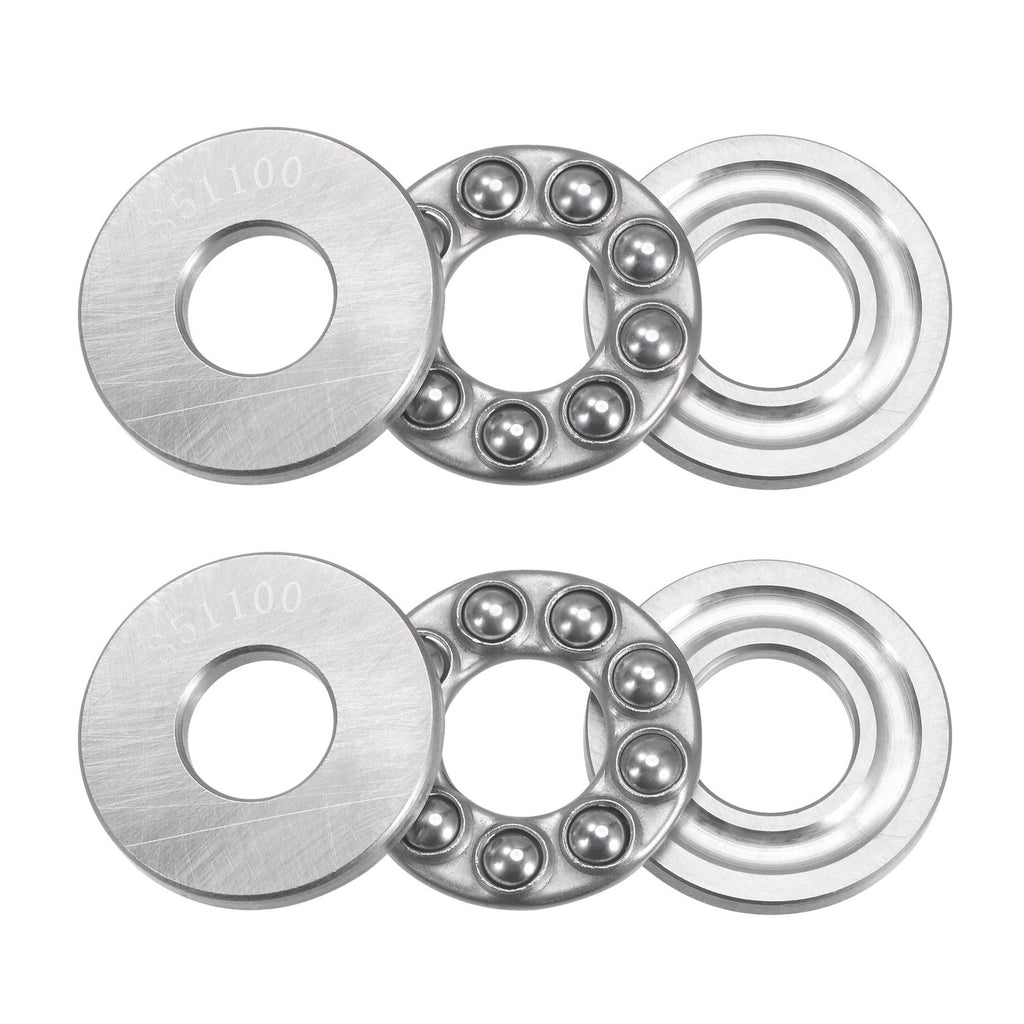 8pcs F10-21M Thrust Ball Bearings 10mmx21mmx7mm Chrome Steel Single Direction