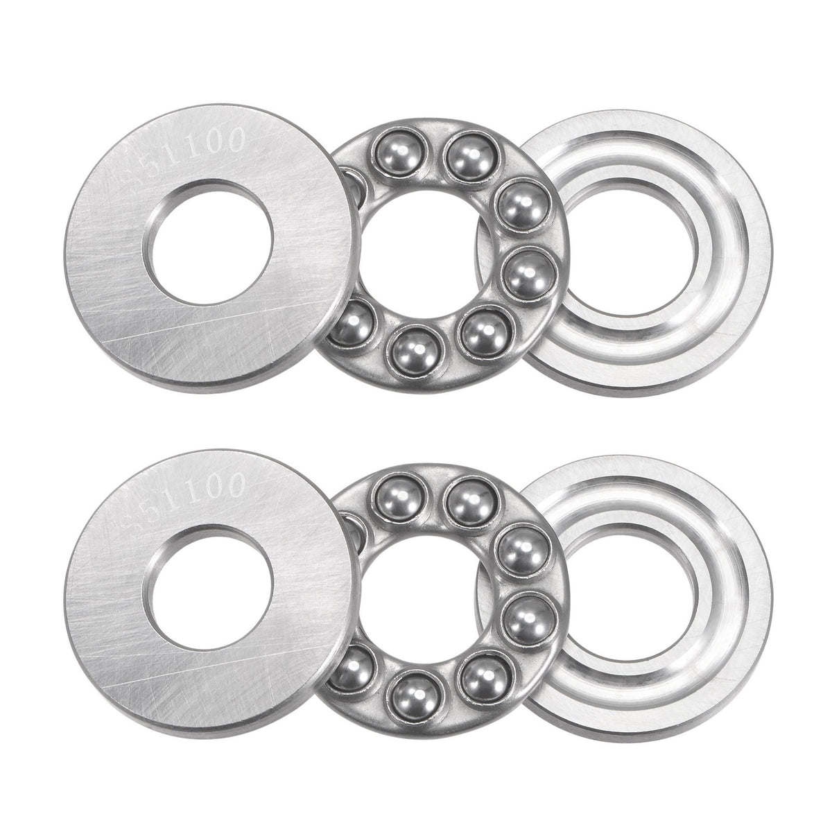 8pcs F10-21M Thrust Ball Bearings 10mmx21mmx7mm Chrome Steel Single Direction