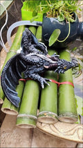 Garden Dragon Statue Outdoor Decor Courtyard Sculpture Art Resin Wall DIY