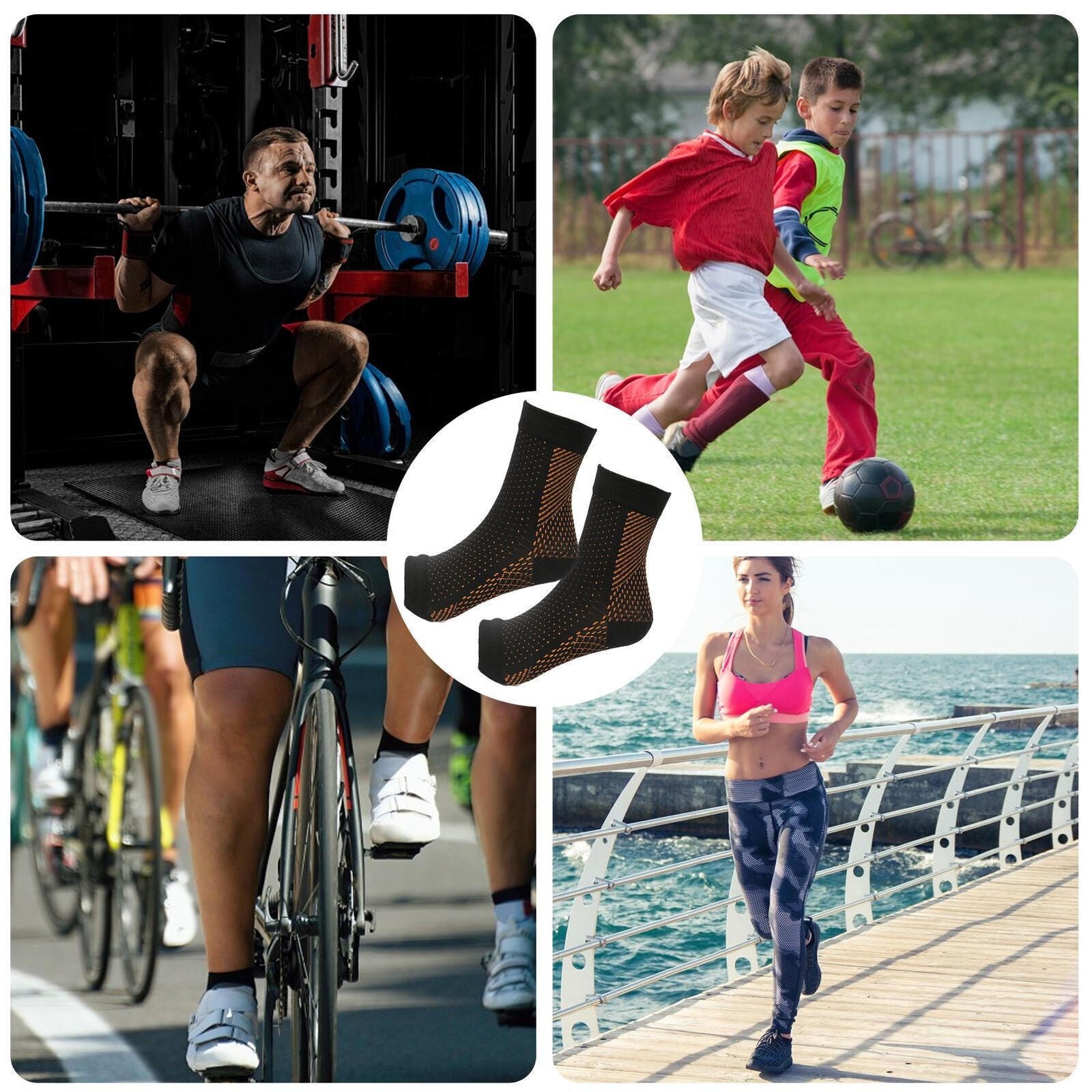5 Pairs of Neuropathy Socks for Men and Women, Soothing Compression Socks New