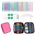 13Pair Starter Knit Pro Metal Circular Interchangeable Knitting Needle 2.75-10MM