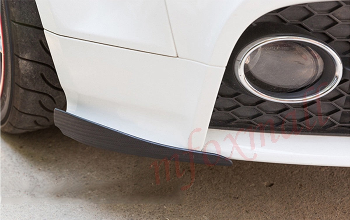 Carbon Fiber Car Bumper Door Edge Anti Scratch Crash Strips Trim Accessory 2PCS