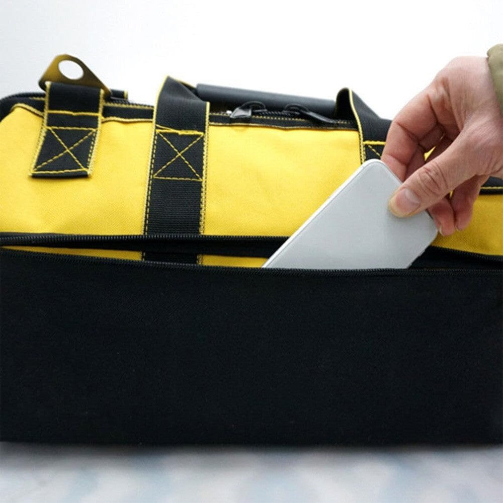 20" Multifunctional Tool Bag Heavy Duty Hard Base Storage Case w/Shoulder Strap
