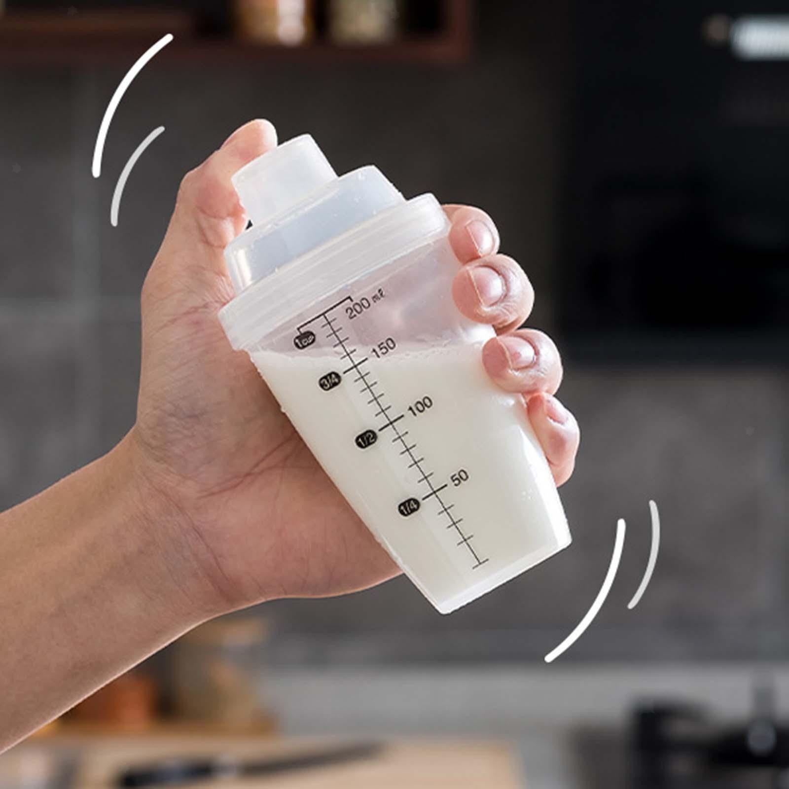 Protein Shaker Bottle Clear Small Mixing Cup Portable Blender Bottles Drink