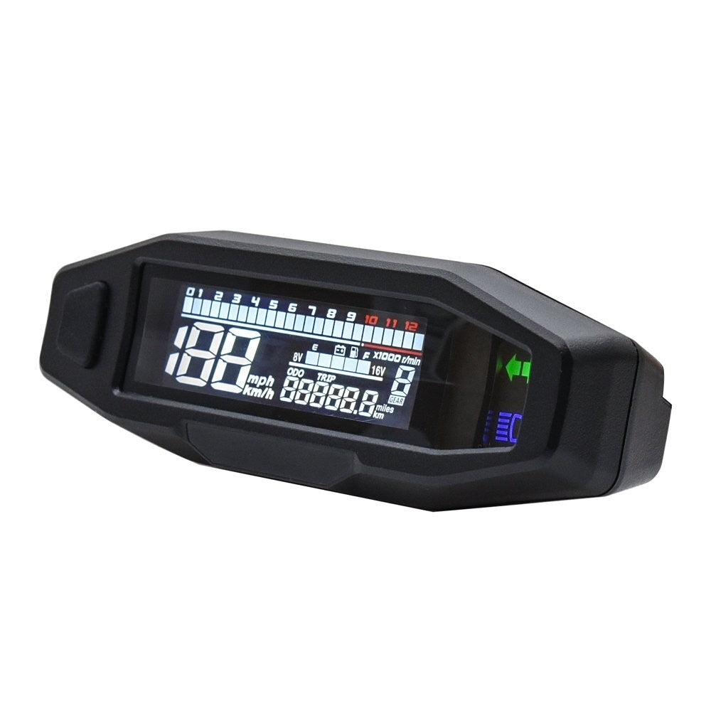 Motorcycle LCD Digital Speedometer Universal Motorbike Odometer Tachometer Gauge