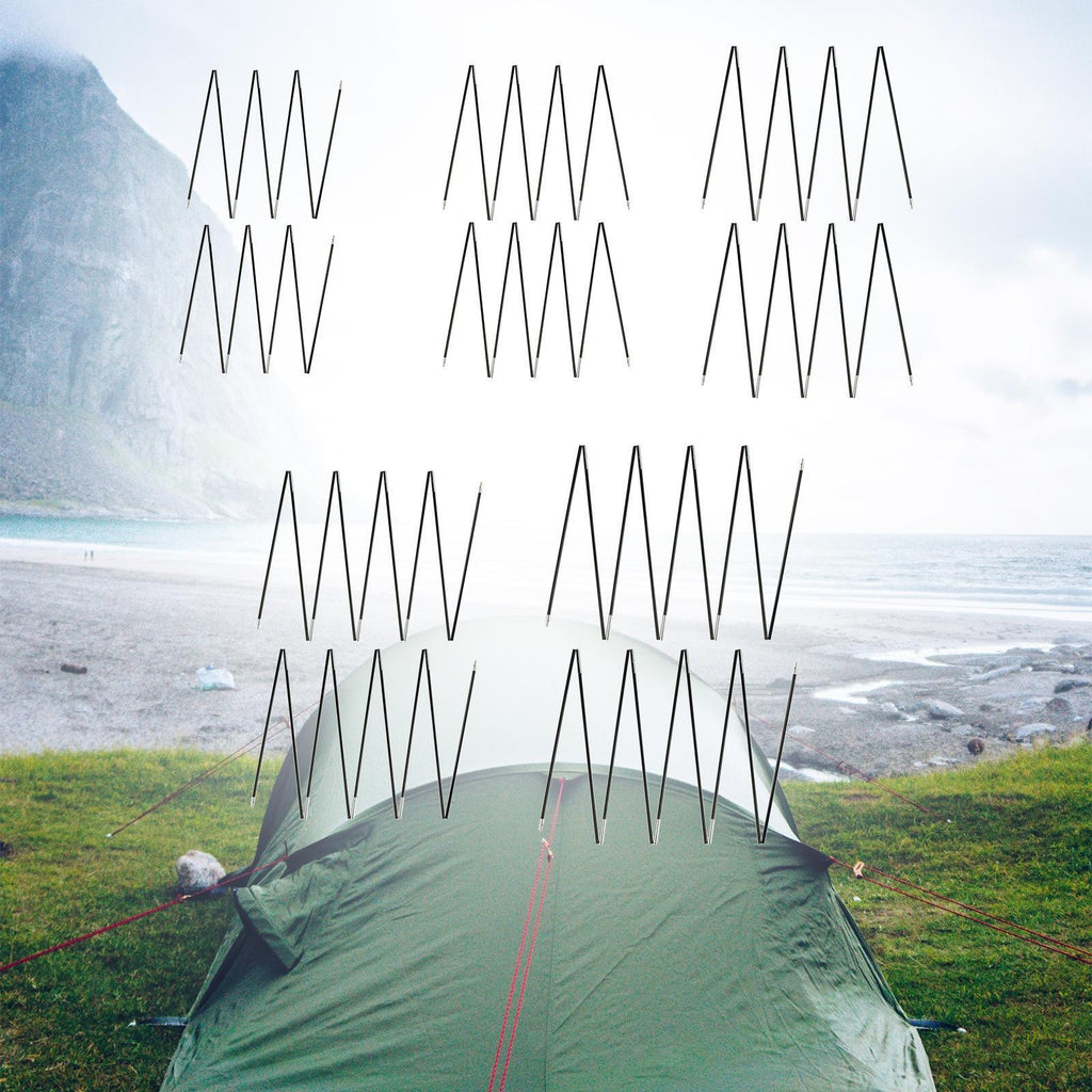 Tent Poles Replacement Poles-2x Telescopic Poles Tent Poles Fiberglass
