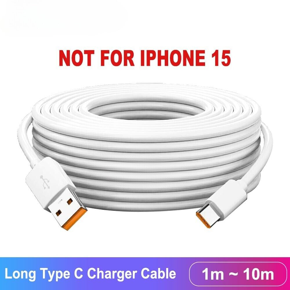 For Samsung Xiaomi Huawei 5M Long USB Type C Charger Cable