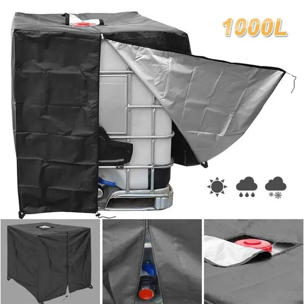 Heavy Duty Rain Sun UV Protective Hood Cover for Water Tank 1000 L IBC Container
