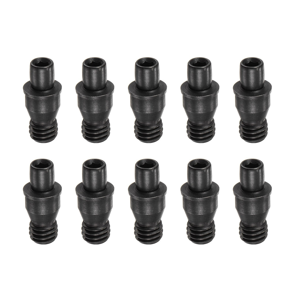 Screw Post Male M6x25mm Binding Bolts Carbon Steel Black 10 Sets
